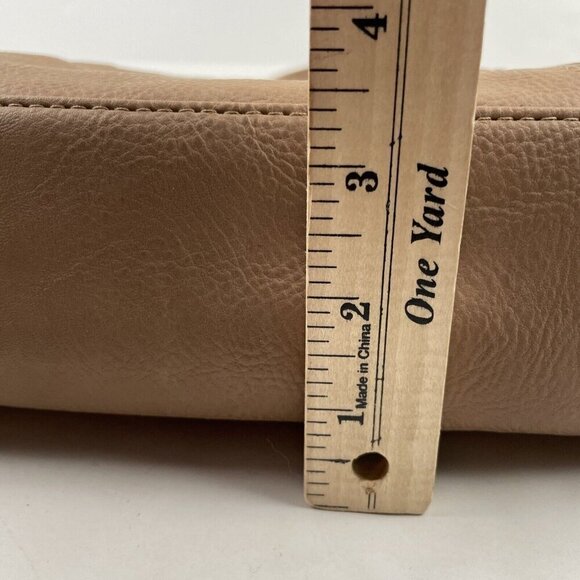 MULTI-SAC Purse Beige Double Handle Shoulder Bag Pebbled Faux Leather Medium - Picture 5 of 14